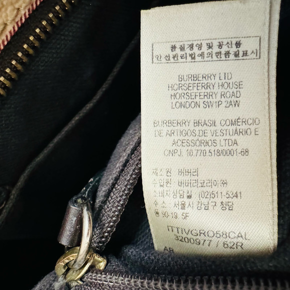 Burberry Regent Haymarket Check Tote Bag Made in Italy - Picture 14 of 16